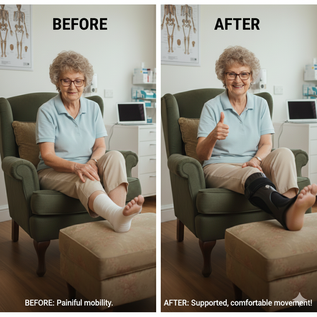 Foot Drooping and Inversion Orthosis